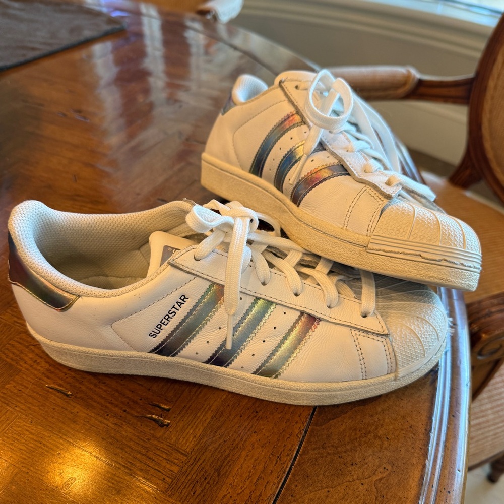 Adidas Sneakers - White with Iridescent Accents